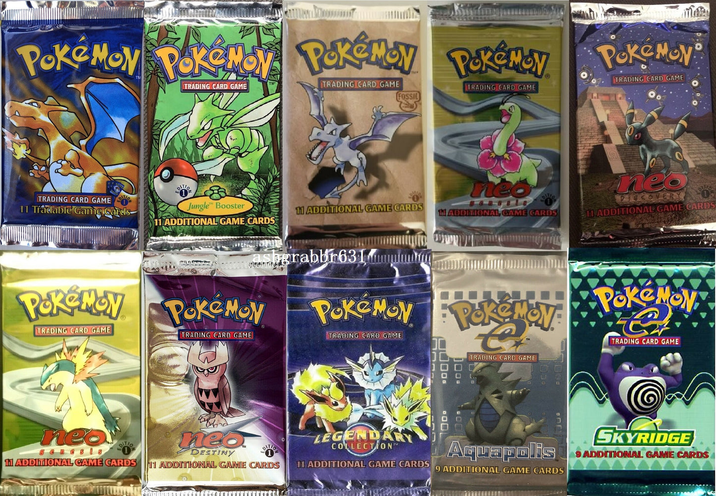 Pokemon Tcg Booster Packs Only 400 Packs Total Base Set Aquapolis Neo Skyridge