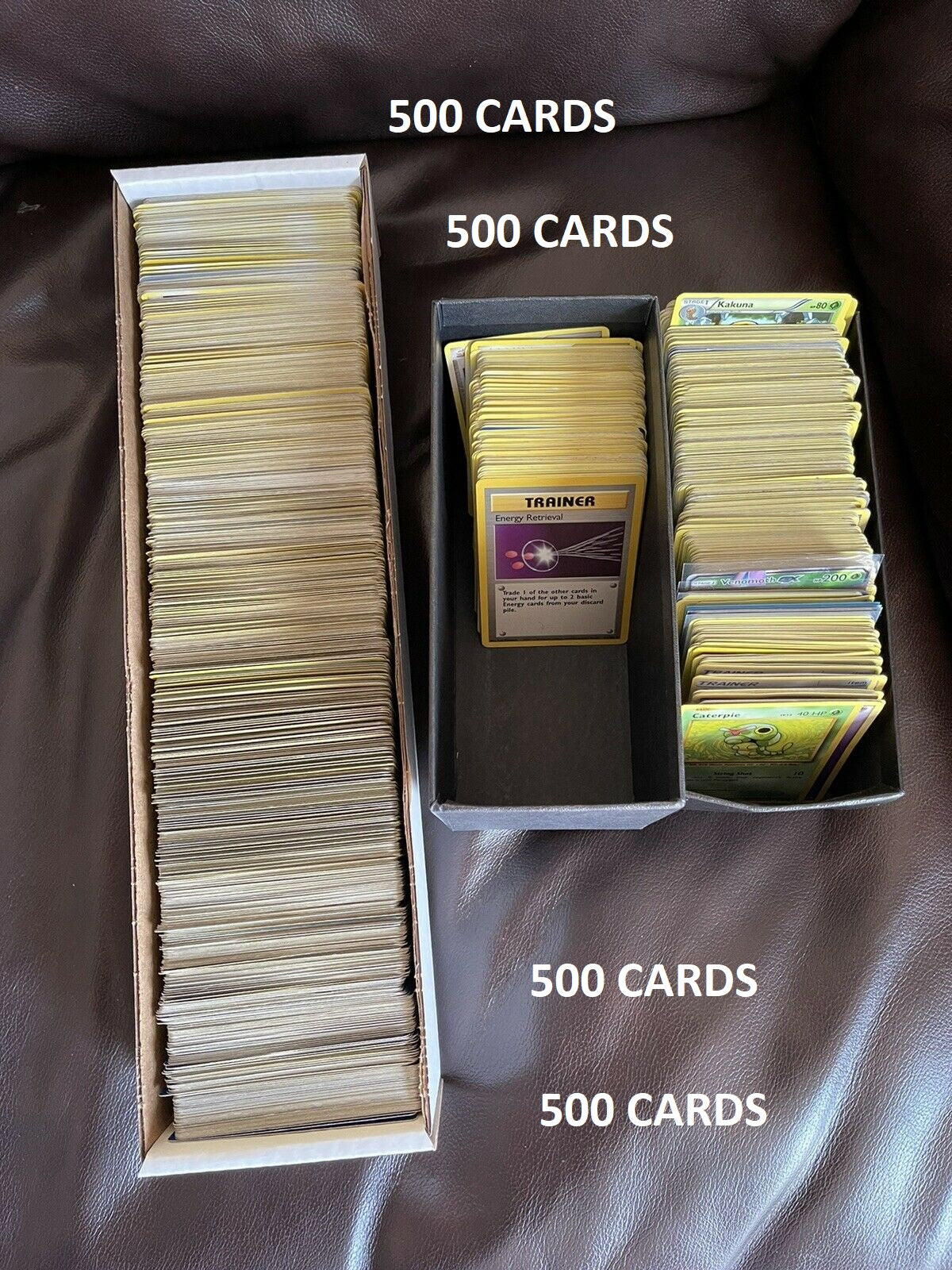 Pokemon 500 Card Bulk Lot Common Uncommon Vintage And Higher Mixed No Energy