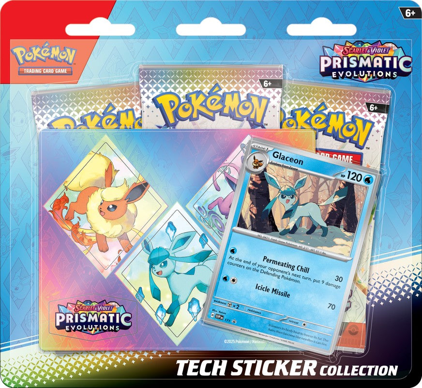 <<<SHIPS 1/17>>> Pokemon TCG: Scarlet & Violet - Prismatic Evolutions Tech Sticker Collection