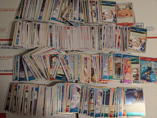 One Piece 1,000 Cards Holographic Rares Foil Lot Mixed Cards Near Mint ENGLISH OP