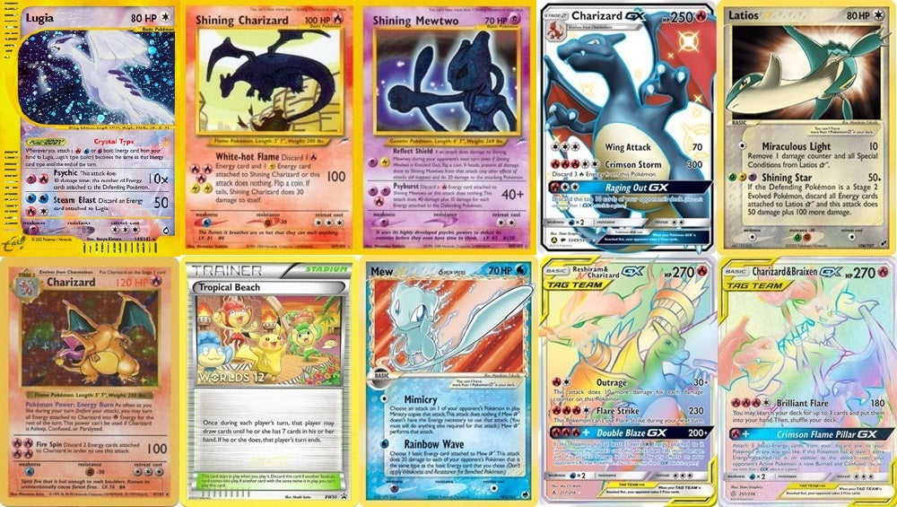 Pokemon Cards Ultra Rares Repacks Vintage Cards Shining Charizard Mewt ...