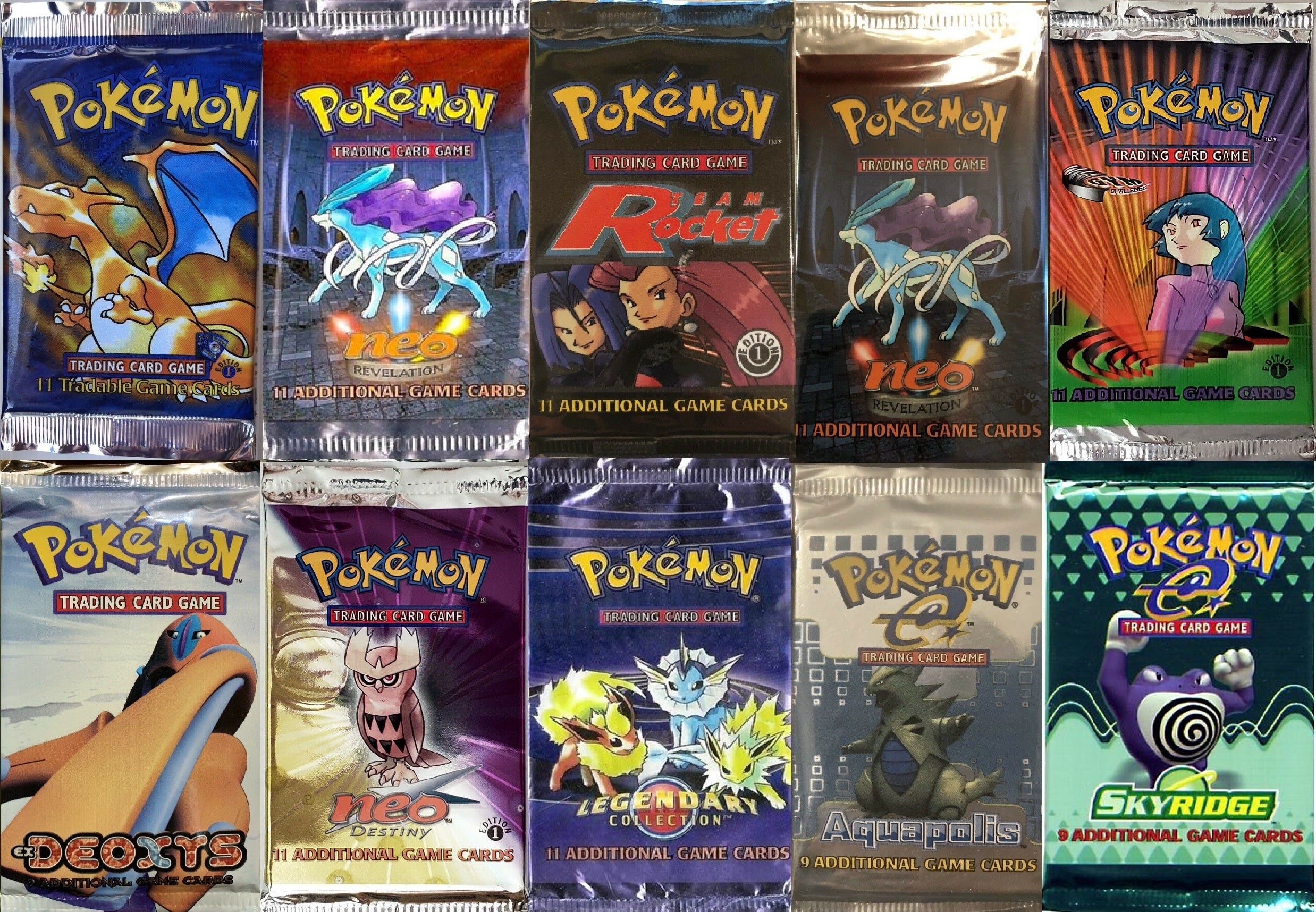 Pokemon Tcg Booster Packs Only 400 Packs Total Base Set Skyridge Neo A ...