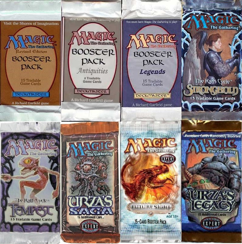 Magic The Gathering Cards Booster Packs Only 400 Packs Total Antiquiti ...
