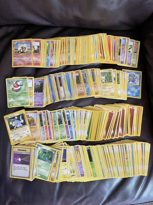 Pokemon 1000 Card Bulk Lot Common Uncommon Vintage And Higher Mixed No Energy