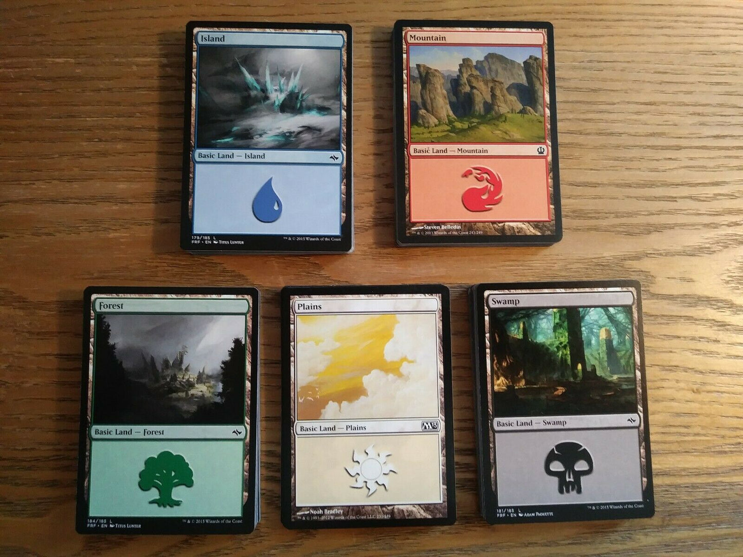 Magic the Gathering MTG 100 Basic Land Pack Cards 20 Each Lands